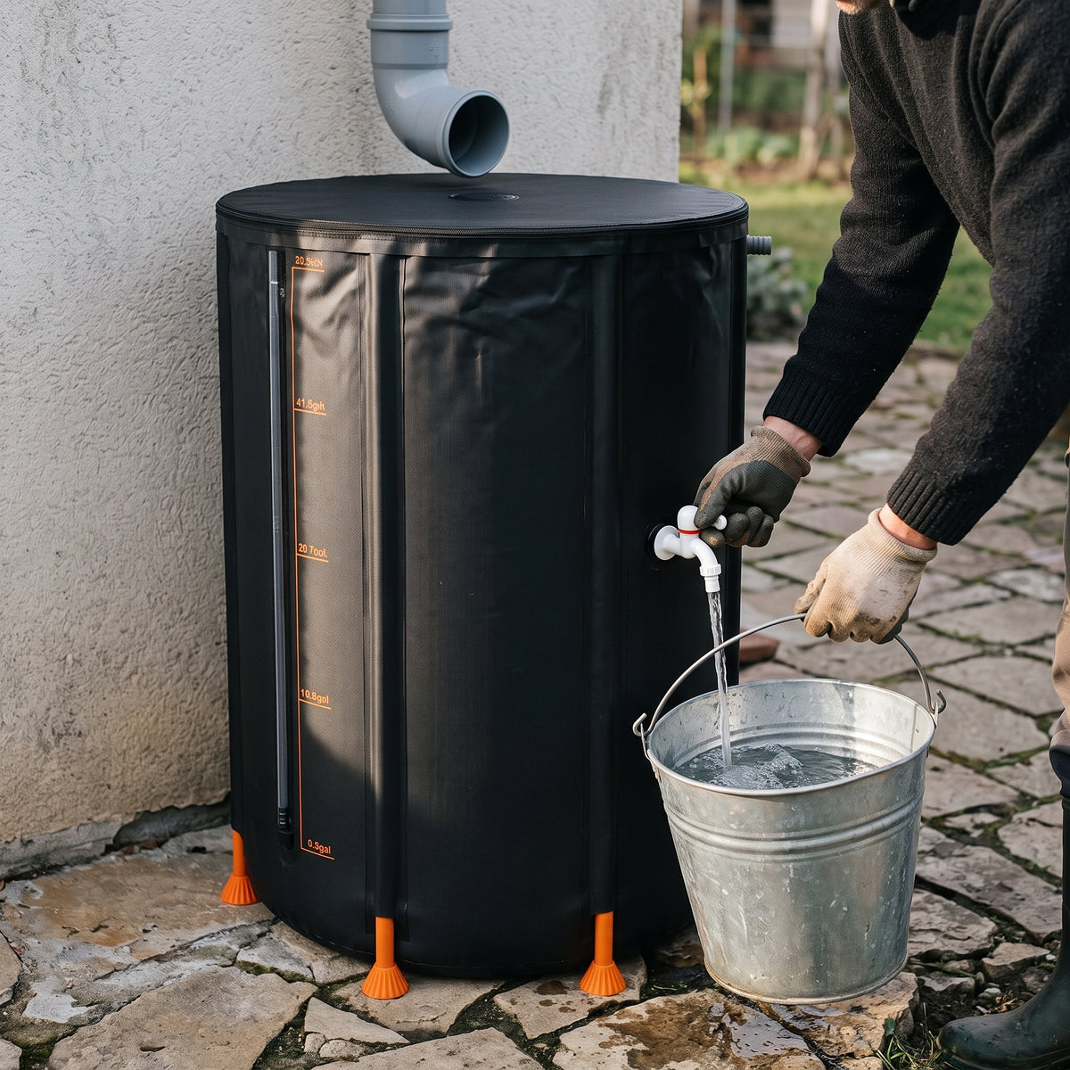 Récupérateur d'eau de pluie pliable 201L | Ecosium