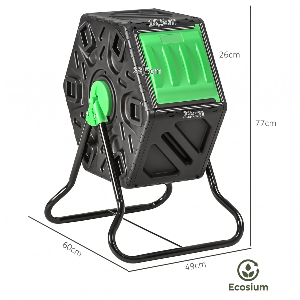 Composteur rotatif 1 chambre 65L | Ecosium