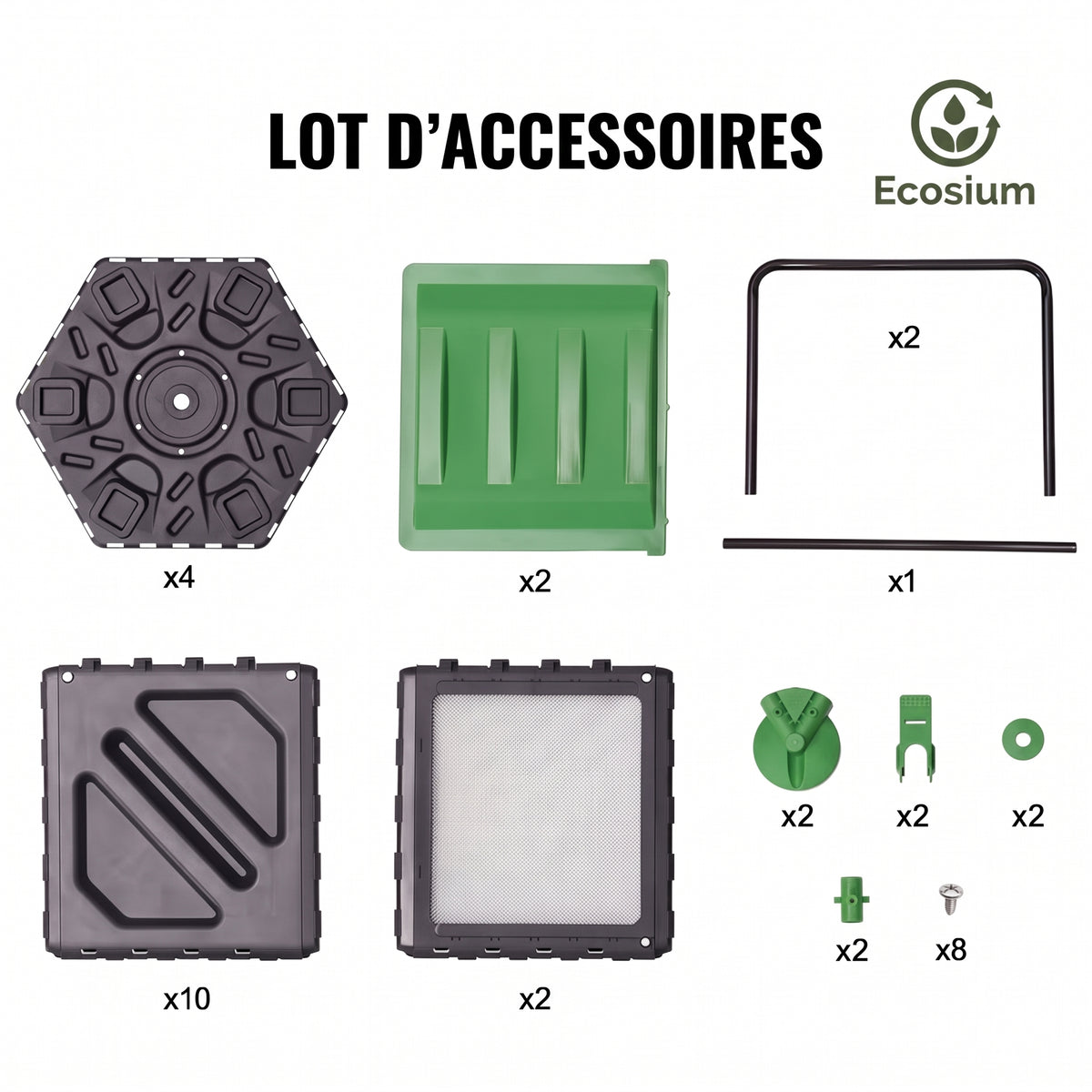 Composteur rotatif double chambre 130L | Ecosium